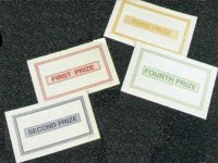 Prize cards from Prudhoes